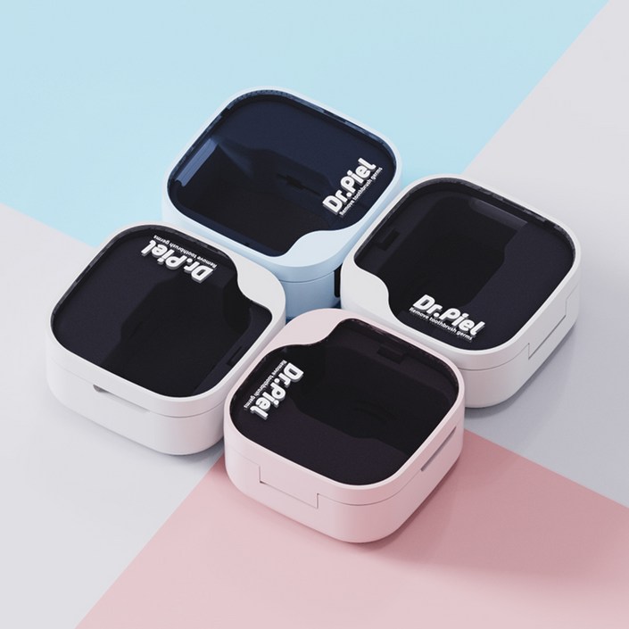 방수되는 칫솔 히팅건조 살균기 닥터피엘 올뉴큐빙 4개 IPX7 인증, 스카이 블루 1개베이비 핑크 3개