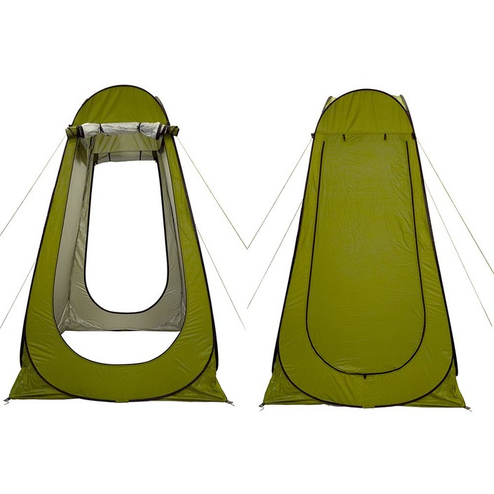 KFP 양문형 원터치 낚시 텐트 일회용 간이 샤워실 탈의실, 카키, 1개