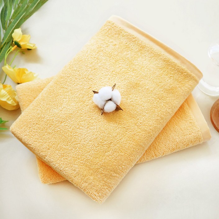 송월 메르디앙 30수 450g 바스타월, 2장, 2개, 피오니옐로우