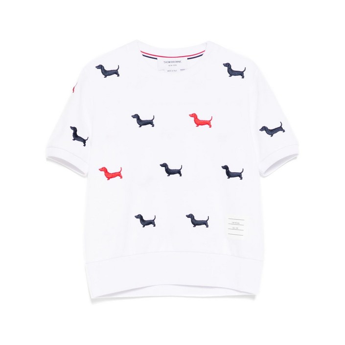Thom Browne톰 브라운 헥터 도그 로고 자수 티셔츠