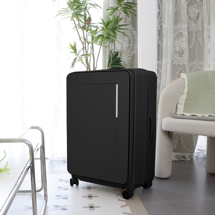 Frokom 여행용 패션 대용량 앞포켓 캐리어, 전면 오픈 확장형