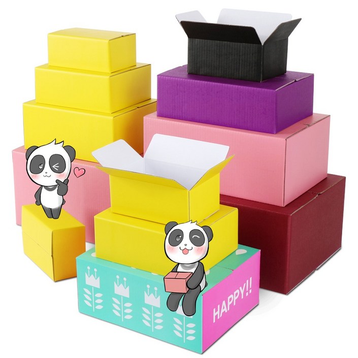 고려포장 박스판다 컬러 택배박스 해피 민트, 1개