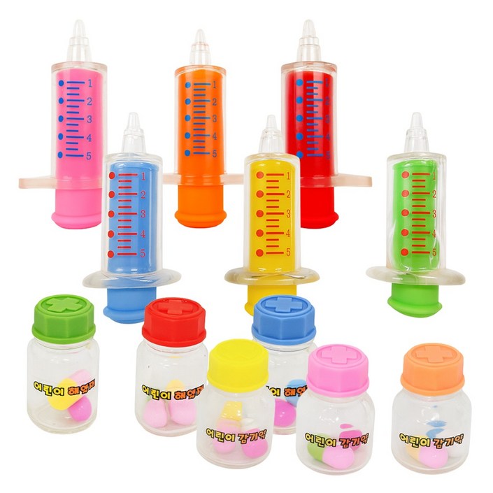 소프트 병원놀이 주사기 약병 12종, 1세트