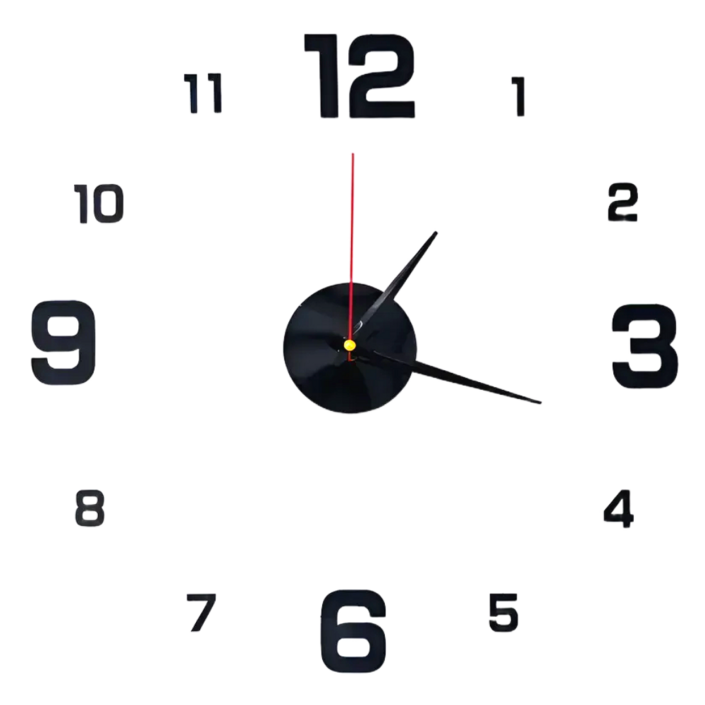 유즈나인 공간완성 DIY 무소음 숫자부착 대형 깔끔 인테리어 벽시계 40cm