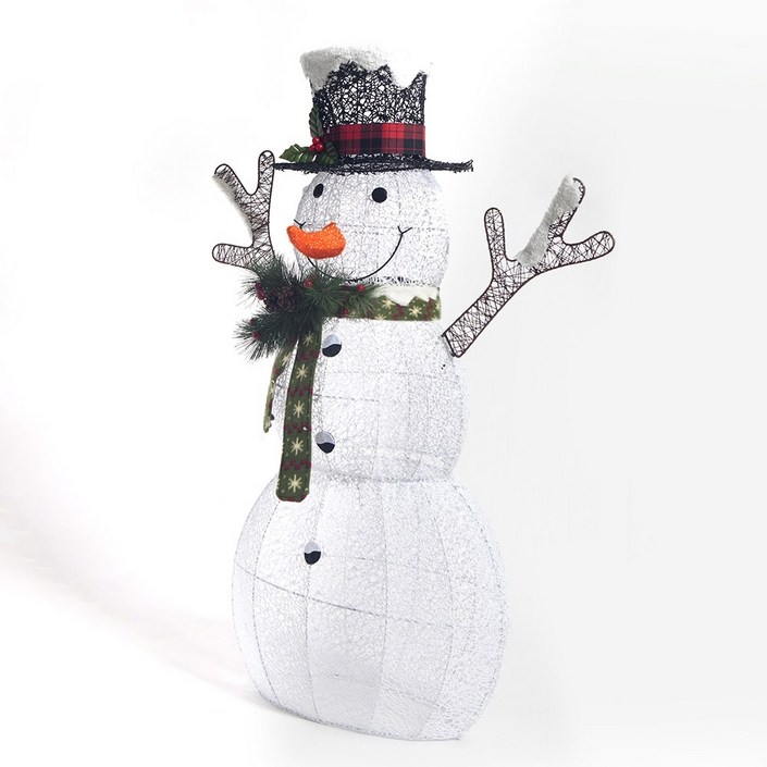 화이트 레이스 대형 눈사람150cm 크리스마스장식, 1개