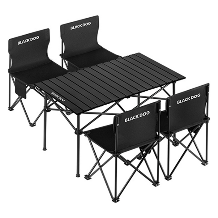 BLACKDOG 캠핑 테이블  의자 4개입 세트 CBD2550JJ037