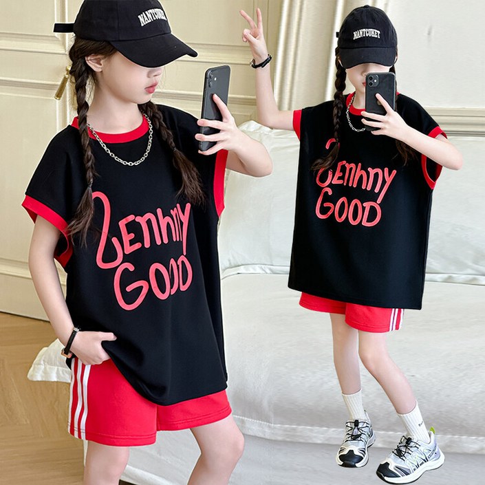 조이걸스 여름 신상! 상하복 세트! 여아 주니어 민소매 반바지 한정수량 특가 할인!