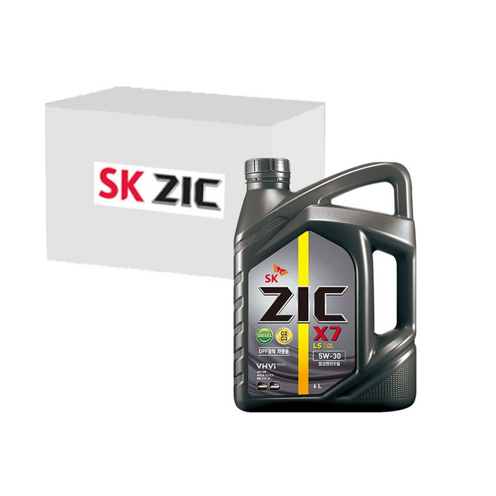 SK엔무브 지크 X7 LS 5W30 1박스 디젤엔진(DPF, C2/C3, 6L x 3개), 1개