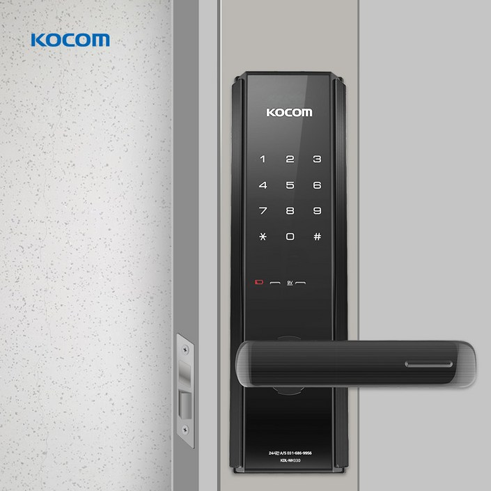코콤 KDLNH330 주키형 디지털 도어락 현관문 무타공 이중잠금 아파트 번호키 교체설치