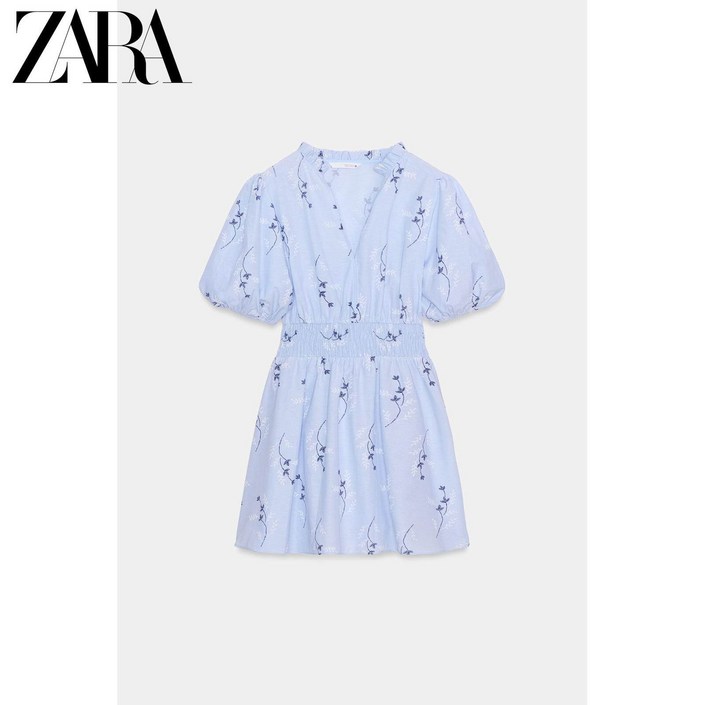 ZARA 자라 2026 봄여름 신상 여성 벌룬 자수 프린트 원피스 3564086 044