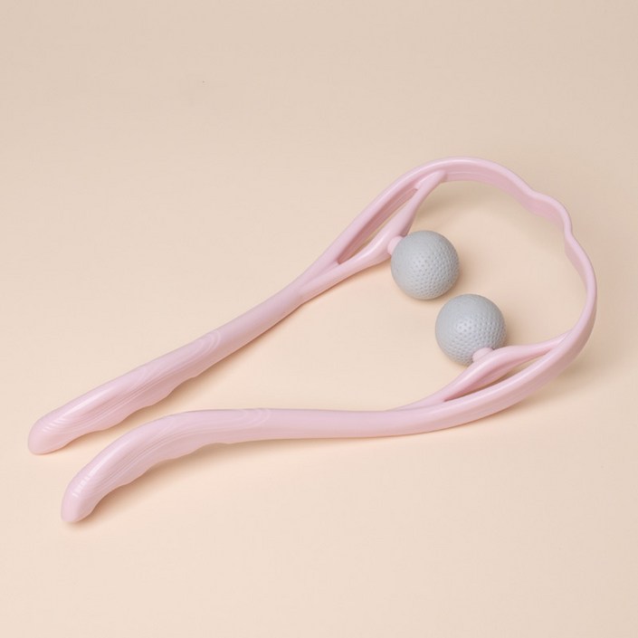 폴포 골프공 마사지기 목 어깨 종아리 안마기, 2개, 핑크 폴포 골프공 마사지기 목 어깨 종아리 안마기, 2개, 핑크