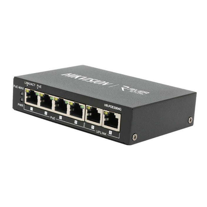 하이크비젼 하이크비젼 기가비트 POE 스위치 4포트 2업링크 스마트 스위칭허브 HRPOE5004G