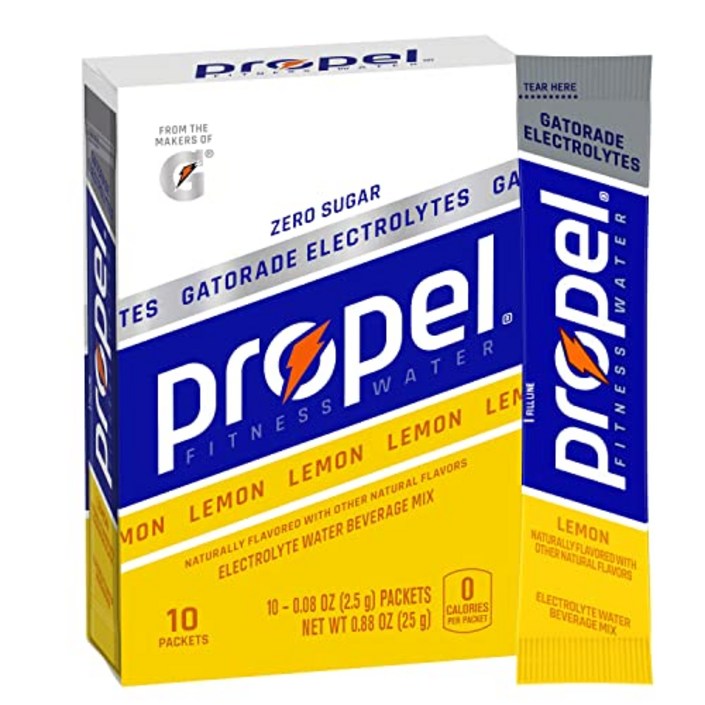 프로펠 파우더 패킷 레몬 전해질, 비타민 및 무설탕, 2.2 Propel Powder Packets Lemon With Electrolytes, Vitamins and No Sug
