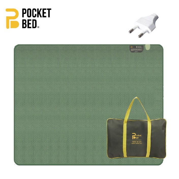 본사 캠핑용 대형 전기장판매트 포켓베드텐트용 AC 220V, 투게더카키