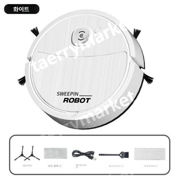 올인원로봇청소기 스마트 흡입겸용 가성비로봇청소기  3 in 1 청소 흡입 걸레질 무선 진공청소 로봇청소기물걸레 파워 간편한사용 클린 케어 강아지털청소 저렴한로봇청소기