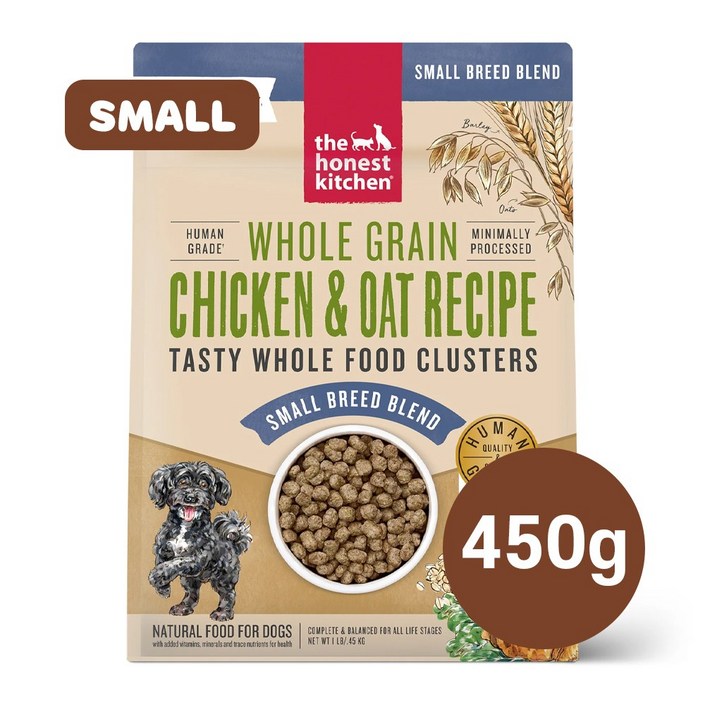 디어니스트키친 클러스터 홀그레인 치킨&오트 스몰브리드 소화 부드러운 소형 포메 말티즈 시츄 치와와 노령견 아기 강아지 사료