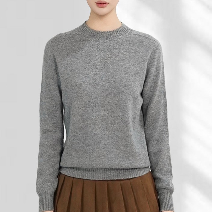 클레이스 울100% 캐시미어 친환경 체온조절 베이직 니트 스웨터