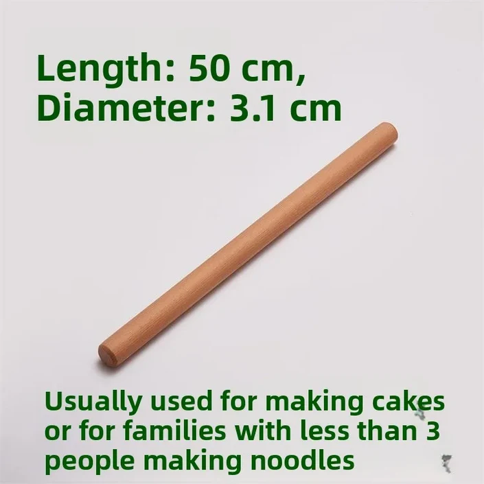 수제 두꺼운 나무 밀대 롱 스틱 건면 주방 도구 가정용 반죽 롤러 베이킹 액세서리