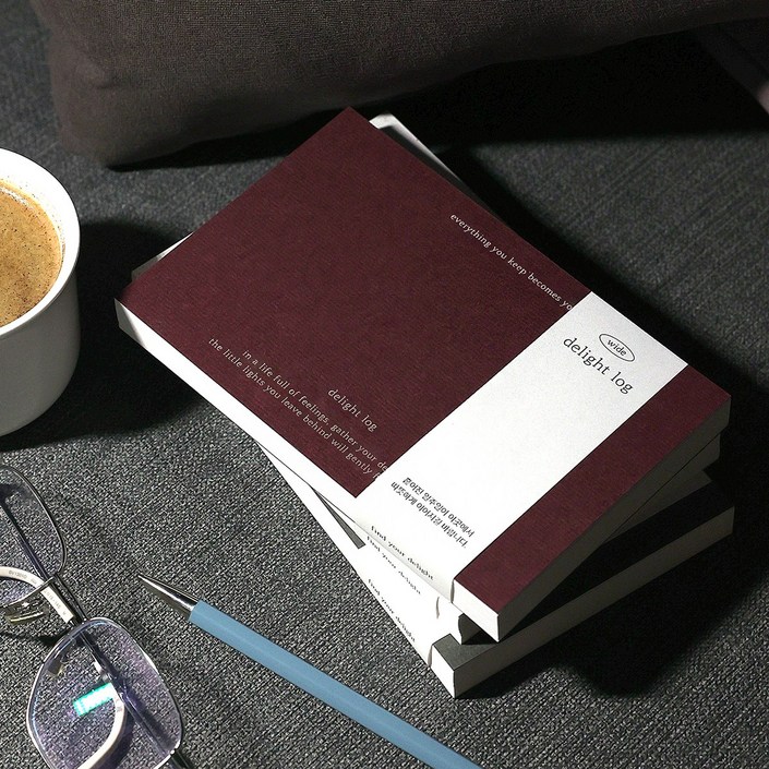 2026 딜라이트로그 기본 와이드 날짜형 먼슬리 위클리 26년 다이어리플래너 무지 직장인 업무용 다꾸 일기장 핸디, 와이드  한 모금의 짙은 wine