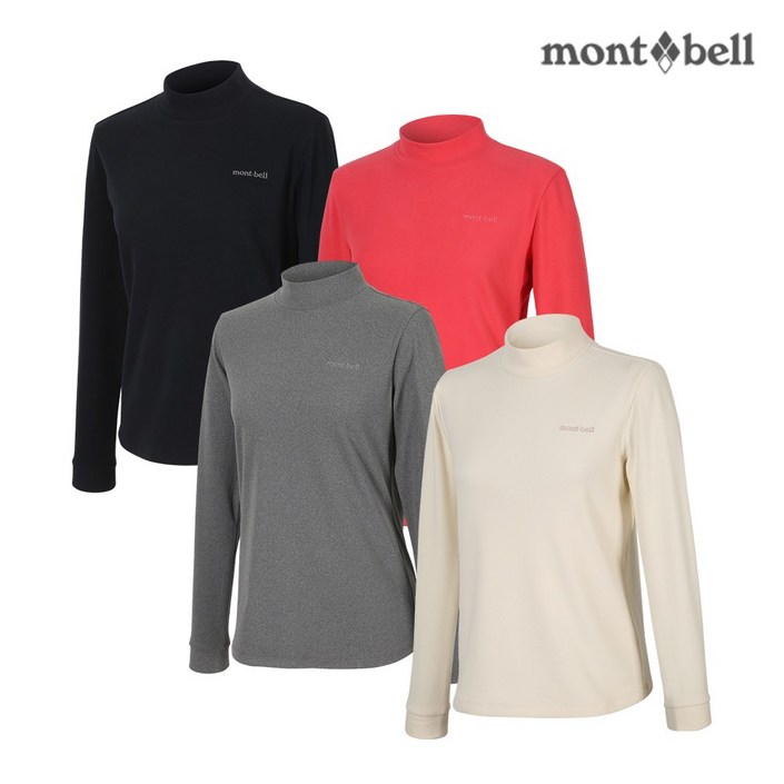 몽벨 여성 웜소프트 기모 모크넥 긴팔티MW3HAWRL20