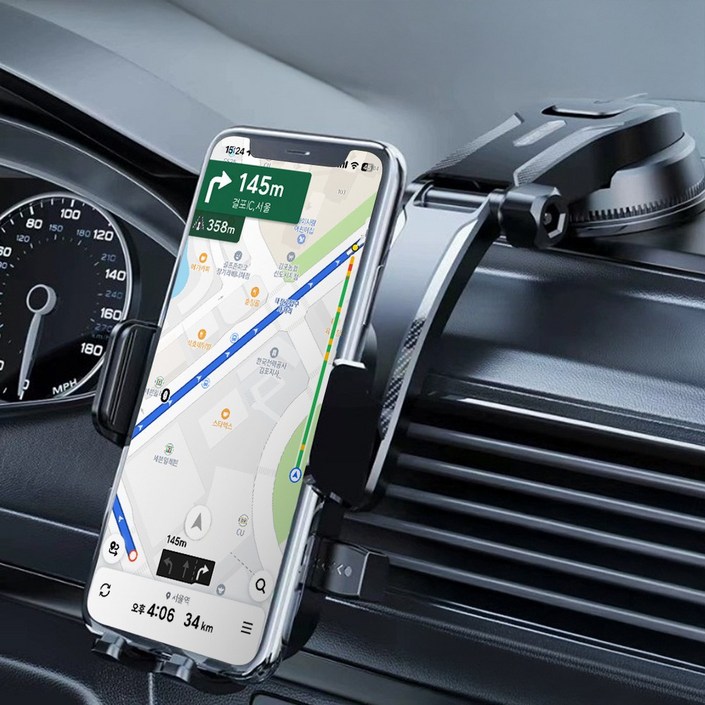 생활스토리 초강력 차량용 핸드폰 대시보드 거치대, 1개, 블랙