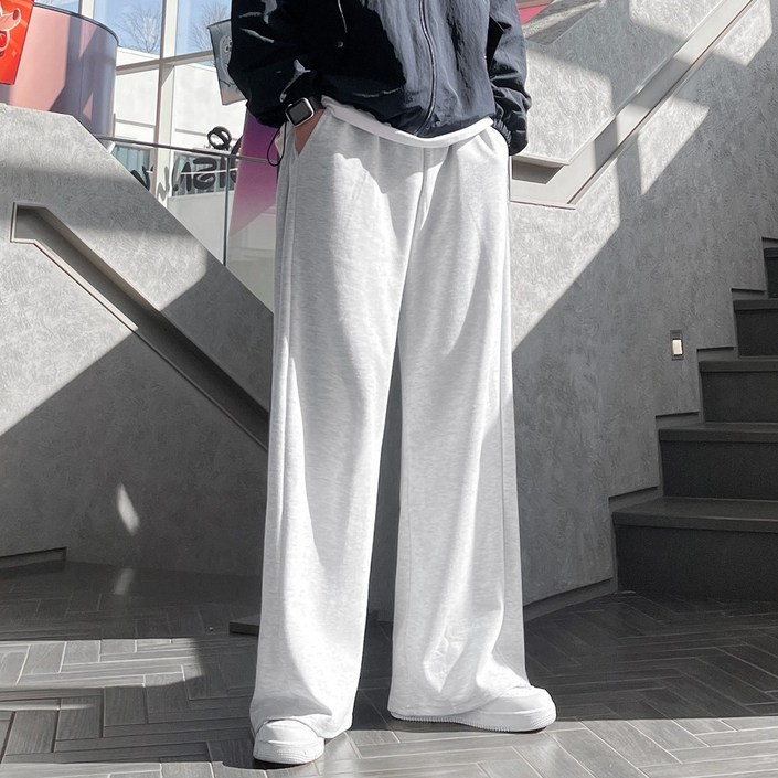 어반플리커 남성 긴 기장 밴딩 와이드 트레이닝 바지