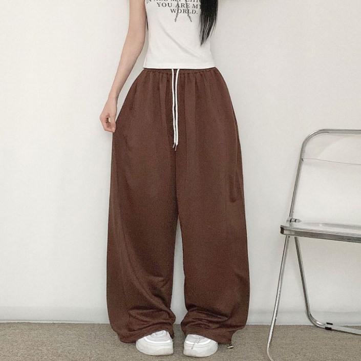 파쿠 여름 VER 출시 옆줄 와이드 트레이닝바지  롱팬츠 밑단스트링