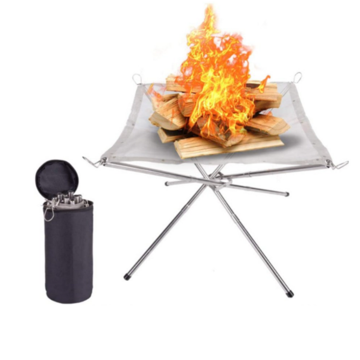 뚜뚜몰 아웃도어 캠핑 접이식 메쉬 불멍 화로대중형, 1개
