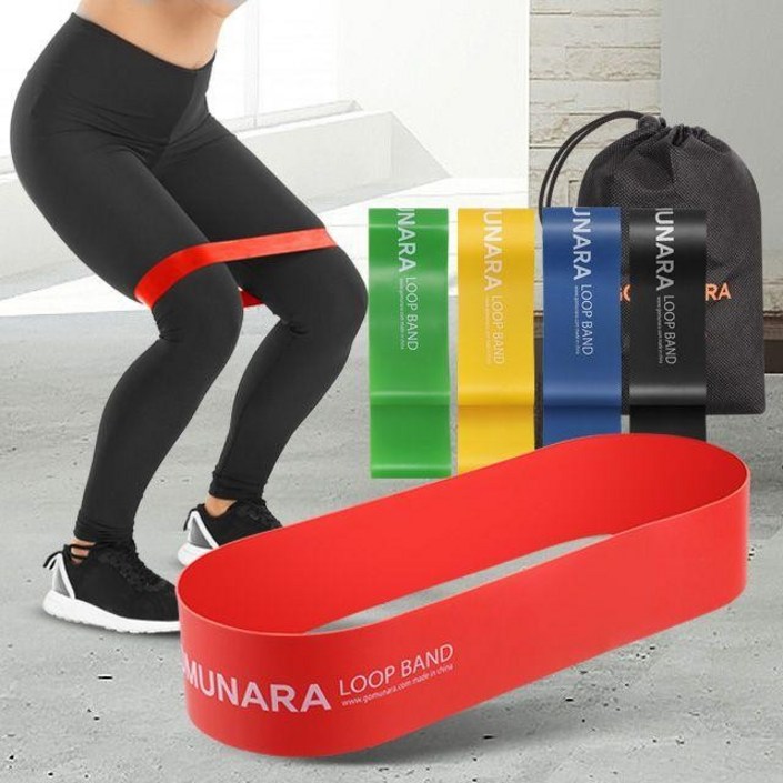 루프 밴드 5종 세트 고무 탄력 다리 힙업 라텍스 근력 운동 헬스 트레이닝 스트레칭