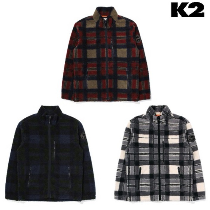 K2양말 역시즌 수지 조인성 후리스 남성 비숑BICHON 체크 플리스 KMU23160