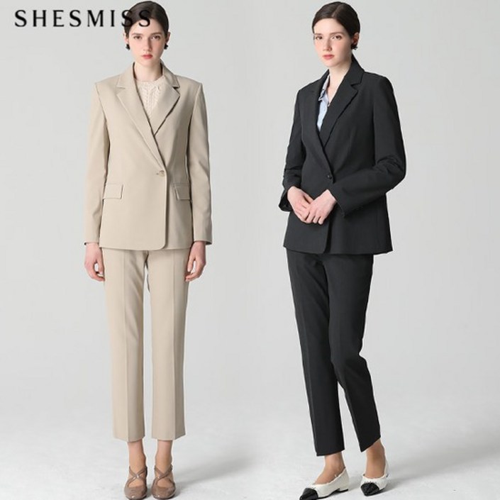 쉬즈미스 2SET 더블버튼 재킷스트레이트 팬츠 2종세트 택가격 506000원