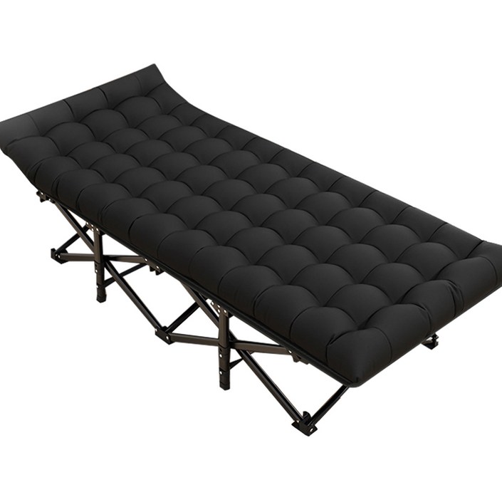 프리미엄 무설치 접이식 사무실 허리 보호 낮잠의자 고강도 접이식 야전침대전용가방 접이식의자 리클라이너 휴대용 접이식 침대 소음 없고 헤드 조절 가능, 블랙