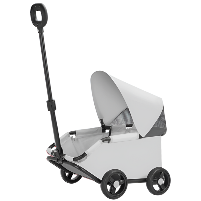 KSTORE 경량 실내외 겸용 강아지 유모차 일체형 개모차 이동장 캐리어 애견 펫 반려동물 반려견 소형견 소형 산책 외출 휴대용 접이식 초경량, 1개, 그레이