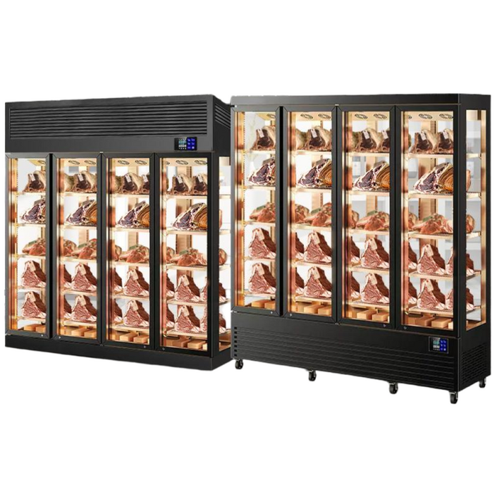 고고딜 드라이에이징냉장고 소시지 고기숙성, 사면 유리 4도어 건식 성숙 냉장, 기본 색상