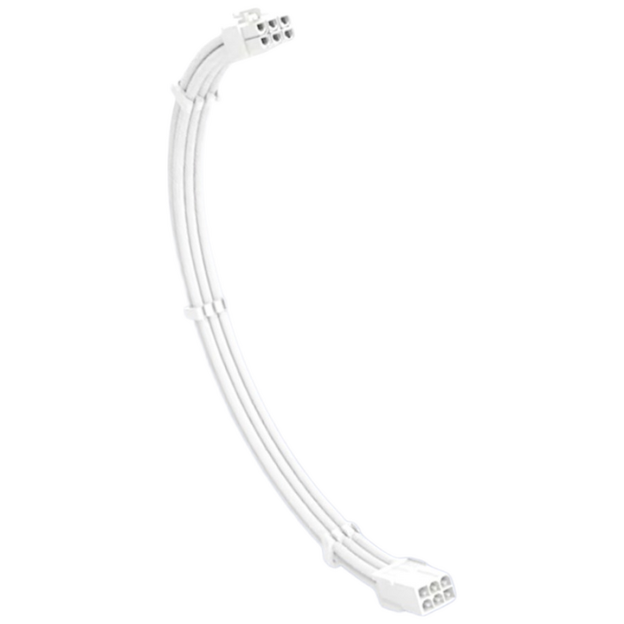 비티즈 슬리빙 케이블 그래픽카드 6핀 보조전원 연장 케이블 화이트, 1개, 30cm