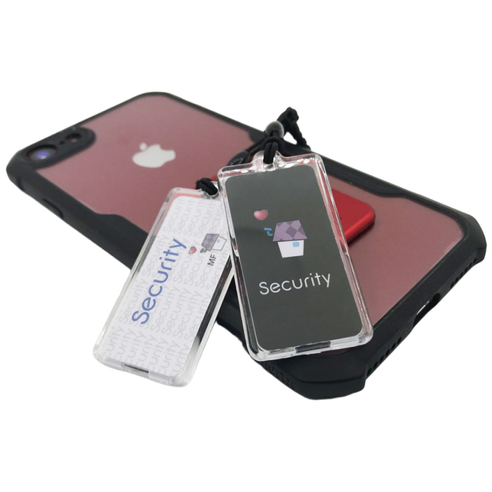 현승 RFID태그 RF 카드 키 보조키 아파트출입키 도어락키 아크릴 태그, 1개, MF 아크릴 고리형 태그(No.104T)