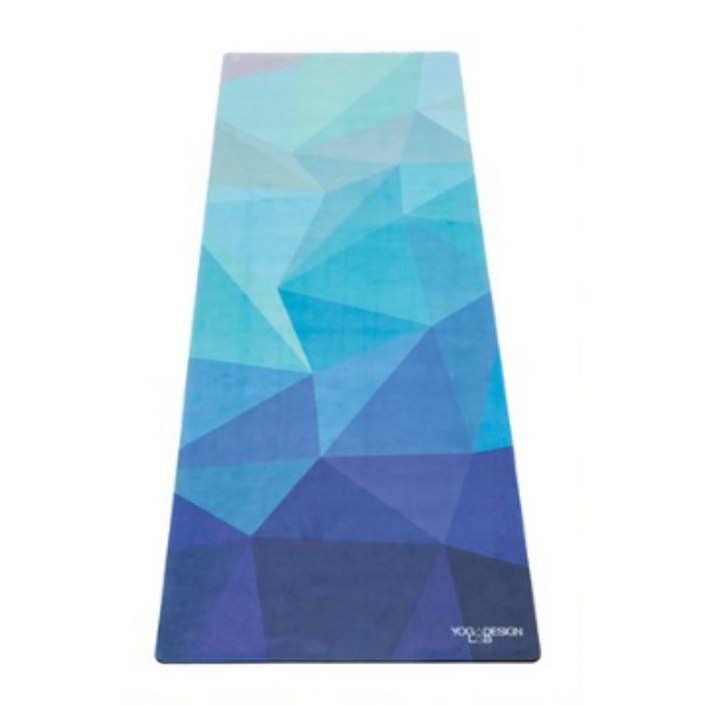 요가디자인랩 콤보 매트 5.5mm 재활용 PET 극세사 요가 천연고무 홈트 헬스, 지오 블루, 1개