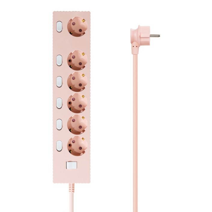 파워존 4000W 고용량 웨이브 개별스위치 과부하차단 6구 멀티탭 콘센트 50cm 1.5m 3m 5m 7m, 1개