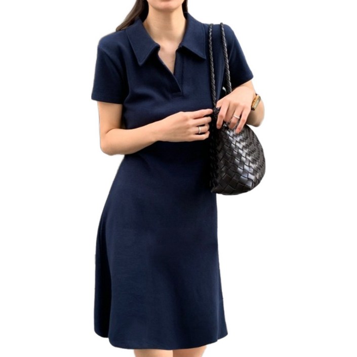 루어스룸 네시아 카라 반팔 피케 pk 반팔 여름 피케이 라인 플레어 원피스3color