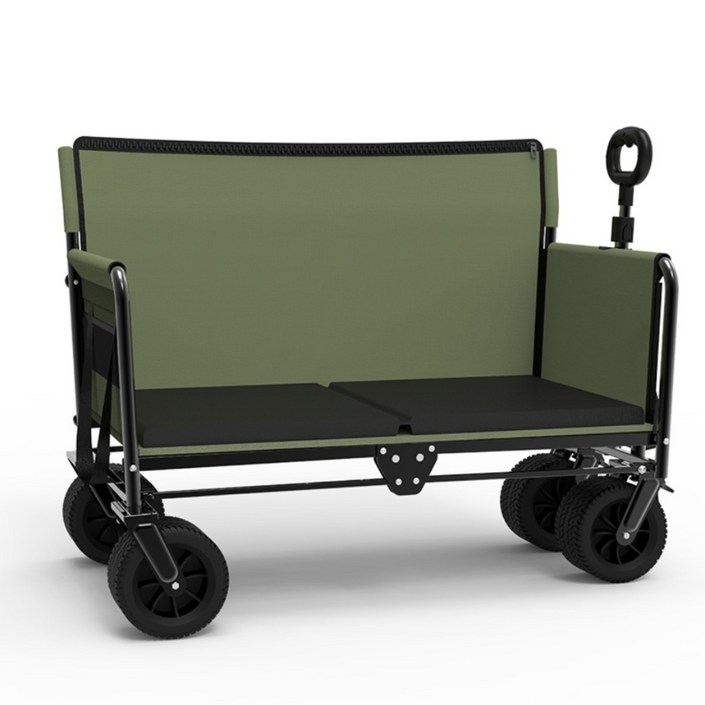 어반콘크리트 캠핑 접이식 의자 웨건, 벤치형 웨건 카키, 블랙, 아이보리, 1개, 접이식 의자 웨건 카키