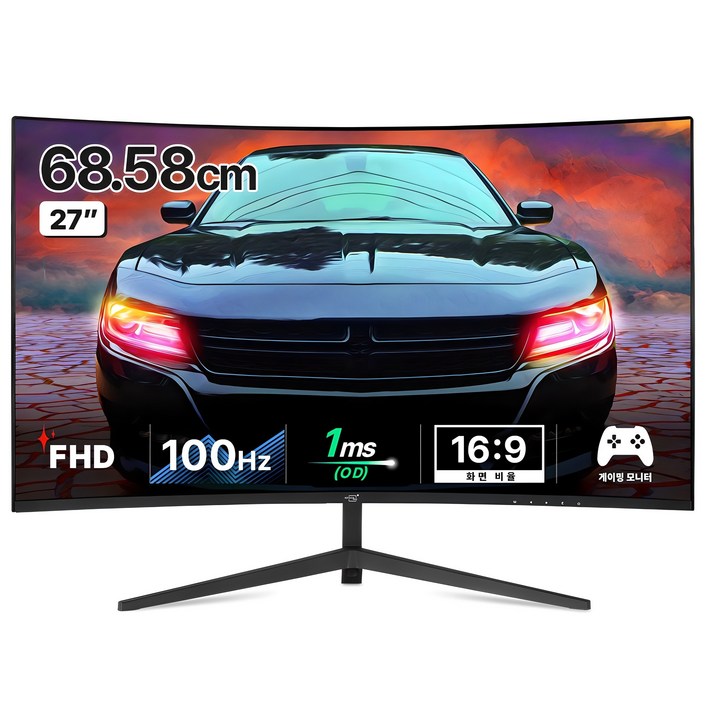 어드밴스원 FHD 커브드 보더리스 게이밍모니터, 68.58cm, M270CG75H무결점 어드밴스원 FHD 커브드 보더리스 게이밍모니터, 68.58cm, M270CG75H무결점