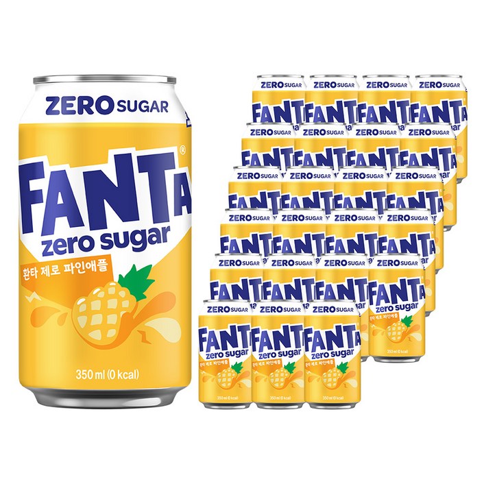 환타 제로 파인애플향, 350ml, 24개
