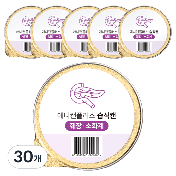 애니먼 반려동물 애니캔 플러스 췌장 습식사료, 30g, 30개