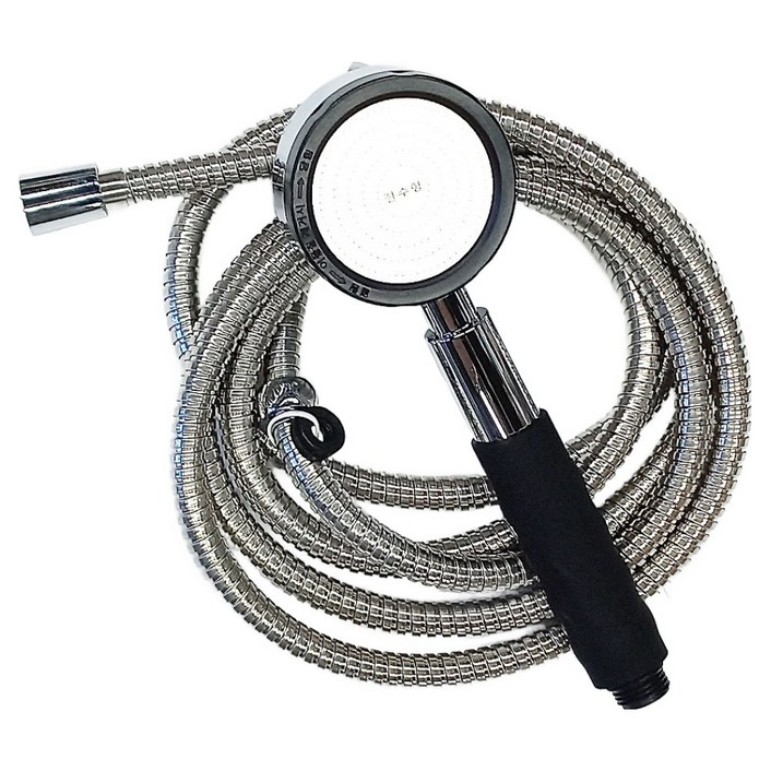 콤마드림 절수형 샤워기 헤드  3M 호스 세트, 1세트, 실버블랙