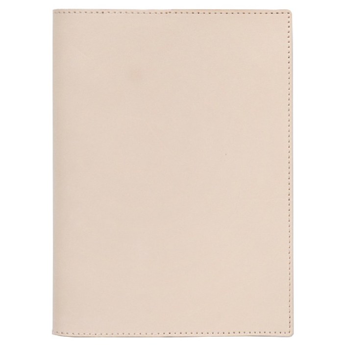 문구담 가죽 회사 업무용 만년 다이어리, 베이지 무지, 1개