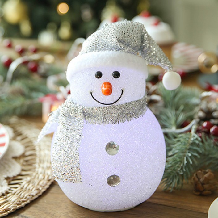 파티해 LED 점등 눈사람 장식 대