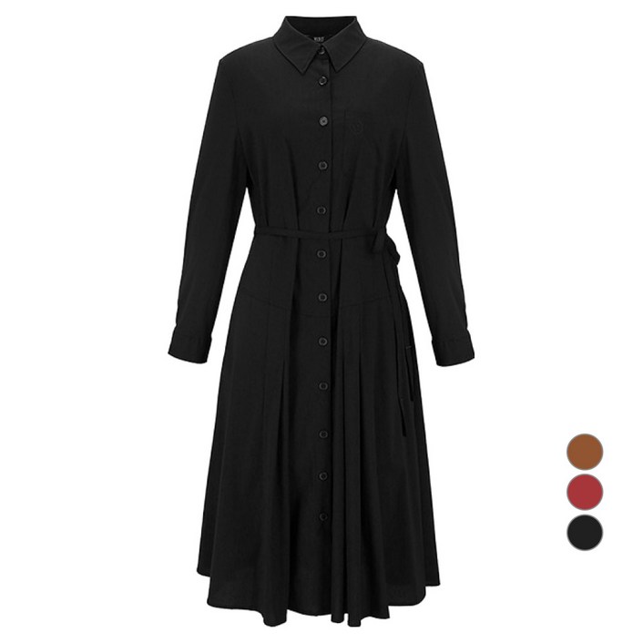 비지트인뉴욕 여성용 칼라 셔츠 롱원피스 VA9OP73