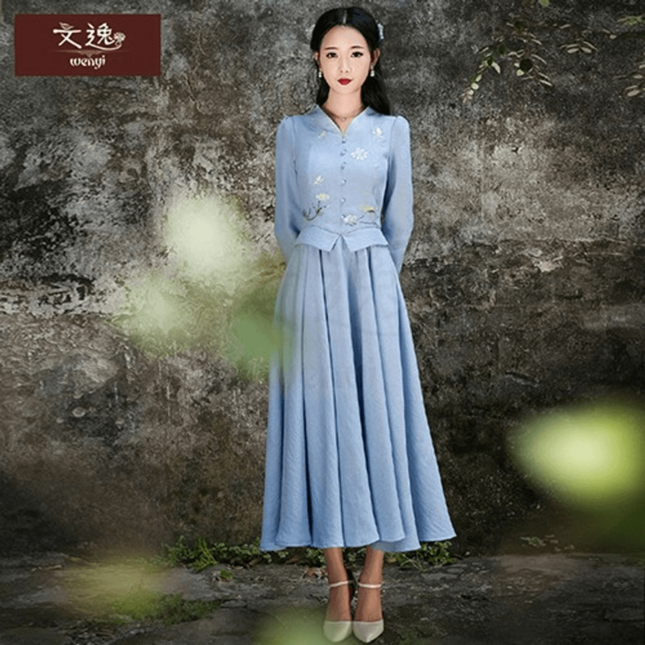 오브제원피스 오버핏 경성 레이어드 의복 블랙 A라인