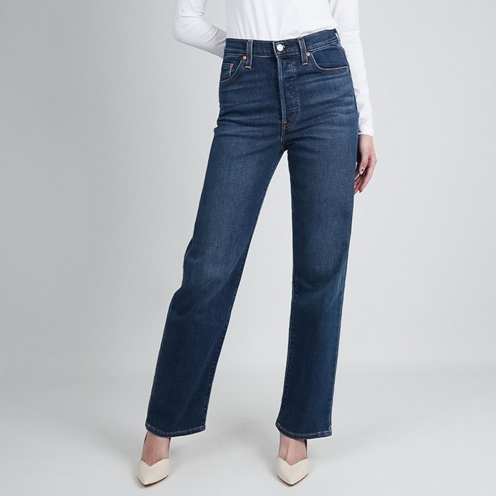 리바이스 여성 청바지 약기모 립케이지 스트레이트 726930178