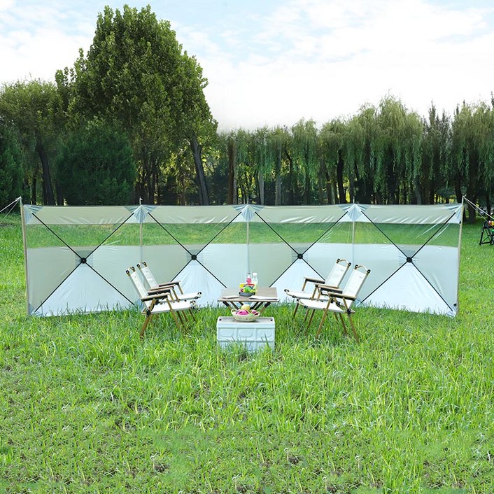 크크라이프 원터치 바람막이 캠핑 윈드브레이크, 베이지